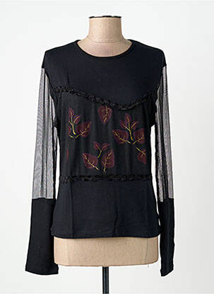 T-shirt manches longues manches longues noir FINETTE femme