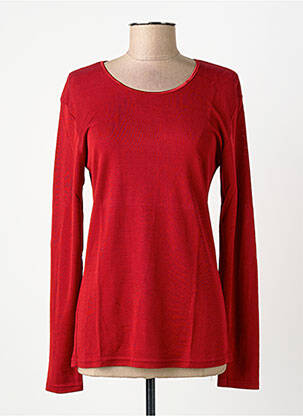 T-shirt manches longues manches longues rouge FINETTE femme