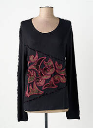 T-shirt manches longues manches longues noir FINETTE femme
