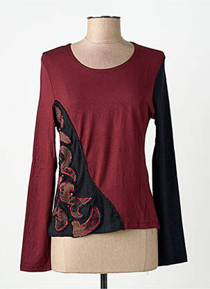 T-shirt manches longues manches longues rouge FINETTE femme