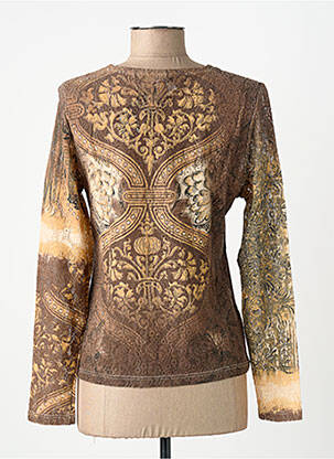 T-shirt manches longues manches longues marron FINETTE femme