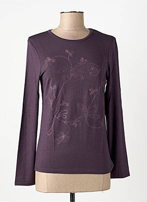 T-shirt manches longues manches longues violet MAE MAHE femme