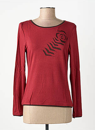 T-shirt manches longues manches longues rouge MAE MAHE femme