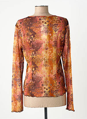 T-shirt imprimé fantaisie manches longues marron FINETTE femme