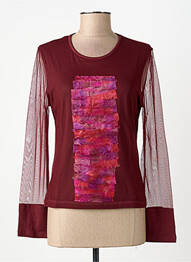 T-shirt manches longues manches longues rouge FINETTE femme