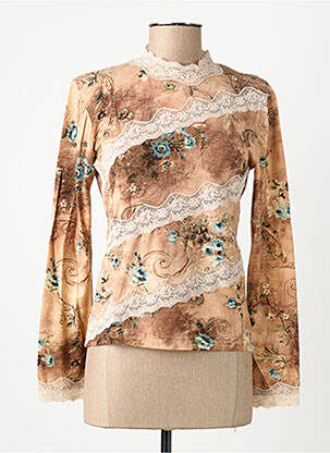 T-shirt manches longues manches longues marron PAUL BRIAL femme
