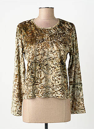 T-shirt imprimé fantaisie manches longues marron FINETTE femme