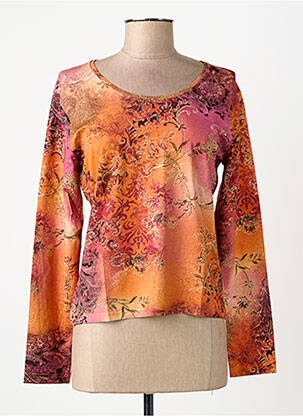 T-shirt manches longues manches longues orange FINETTE femme