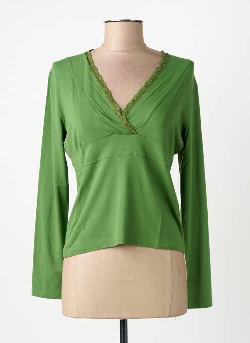 T-shirt manches longues manches longues vert MSN femme