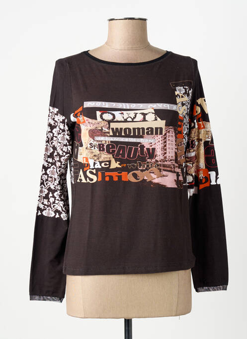 T-shirt manches longues manches longues noir MSN femme