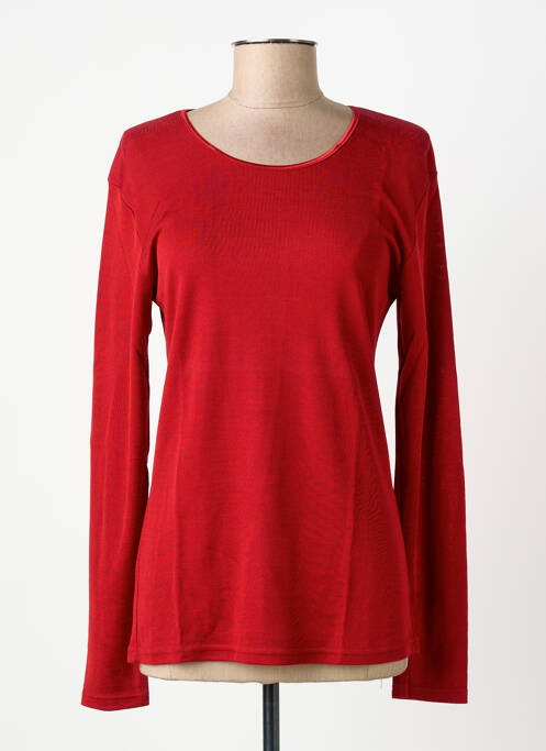 T-shirt manches longues manches longues rouge FINETTE femme