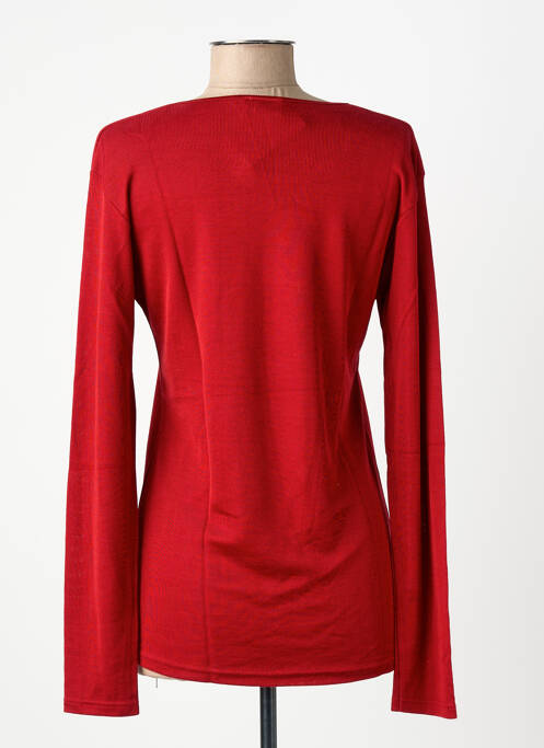 T-shirt manches longues manches longues rouge FINETTE femme