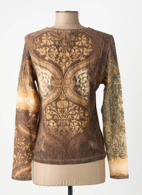T-shirt manches longues manches longues marron FINETTE femme