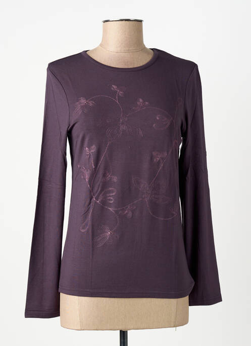 T-shirt manches longues manches longues violet MAE MAHE femme