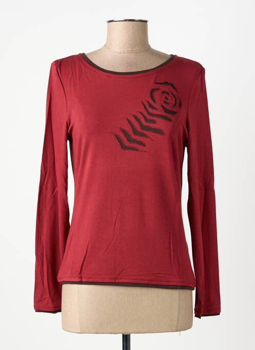 T-shirt manches longues manches longues rouge MAE MAHE femme