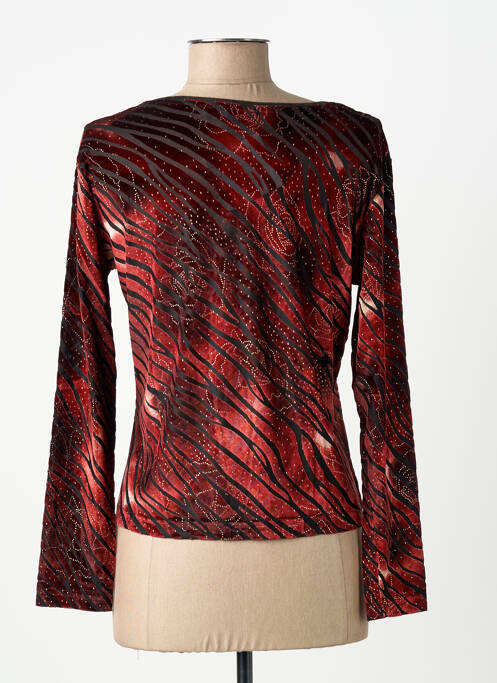 T-shirt manches longues manches longues rouge FINETTE femme