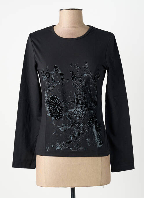 T-shirt manches longues manches longues noir MAE MAHE femme
