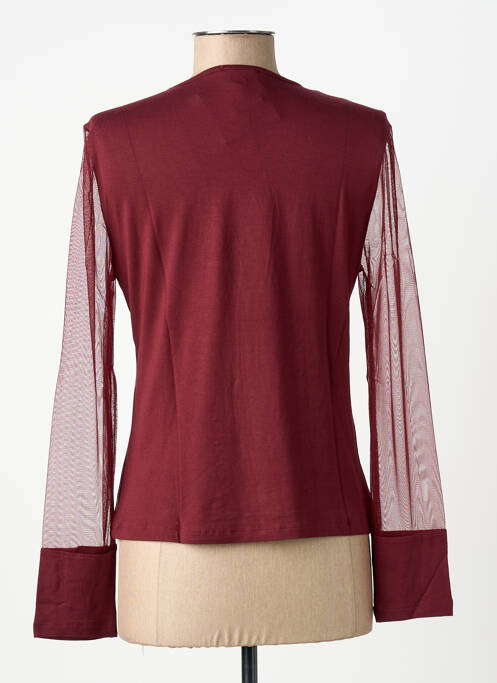 T-shirt manches longues manches longues rouge FINETTE femme