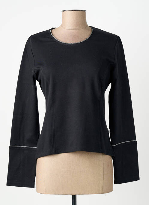 T-shirt manches longues manches longues noir CARNET DE BORD femme
