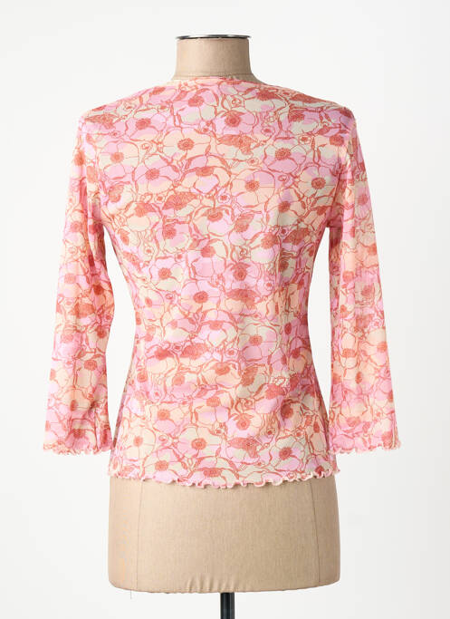 T-shirt imprimé fantaisie manches 3/4 rose CARNET DE BORD femme
