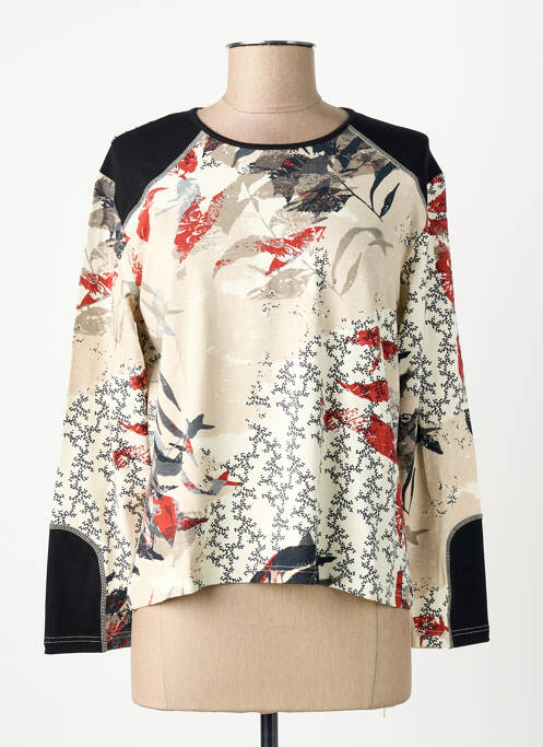 T-shirt beige CLAUDE DE SAIVRE femme