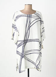 Tunique manches courtes col rond blanc ANIMALE femme