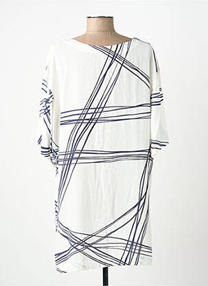 Tunique manches courtes col rond blanc ANIMALE femme