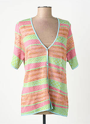 Gilet manches courtes coupe cintrée vert EDWIGE femme