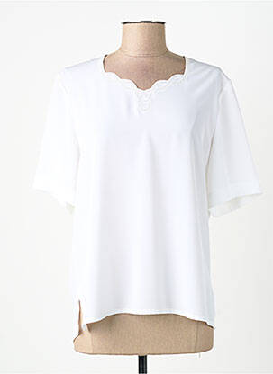 Top manches courtes manches courtes blanc PIER BÉ femme