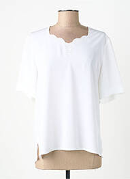 Top manches courtes manches courtes blanc PIER BÉ femme