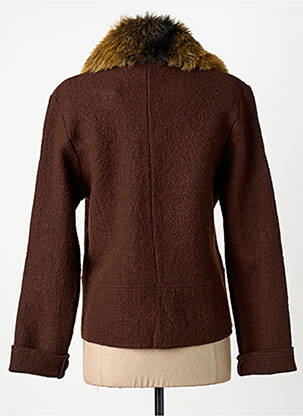 Veste casual col chemisier marron KATMAI femme