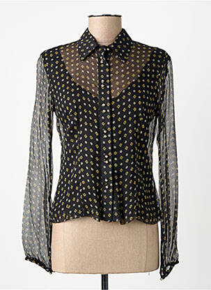 Chemisier coupe cintrée manches longues noir PAUL BRIAL femme