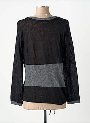 Gilet manches longues coupe cintrée noir YERSE femme