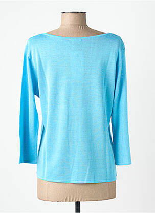 Pull coupe droite manches longues bleu FINETTE femme