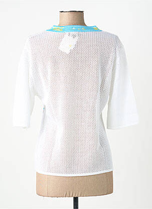 Top imprimé fantaisie manches courtes blanc FINETTE femme