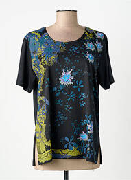 T-shirt imprimé fantaisie manches courtes noir FINETTE femme