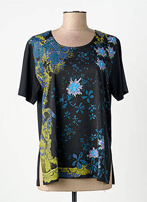 T-shirt imprimé fantaisie manches courtes noir FINETTE femme