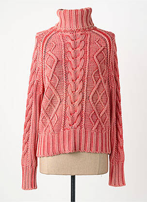 Pull col roulé maille torsadée manches longues rouge ALDO MARTIN'S femme