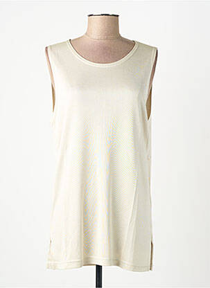 Tunique sans manche coupe cintrée beige FINETTE femme