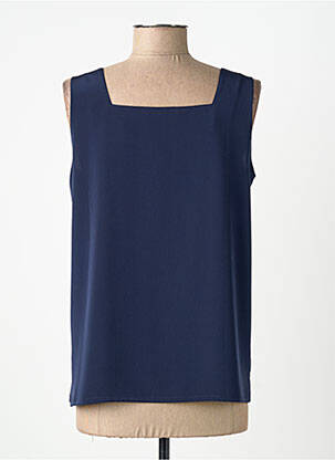 Top col v fines bretelles bleu PIER BÉ femme