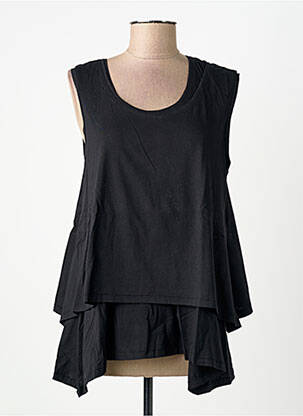 Top sans manche sans manche noir FINETTE femme