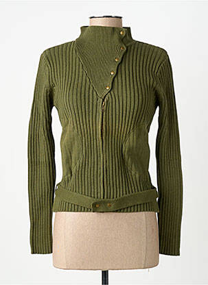 Gilet manches longues vert MASSANA femme