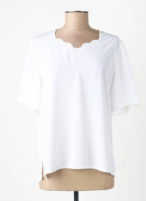 Top manches courtes manches courtes blanc PIER BÉ femme