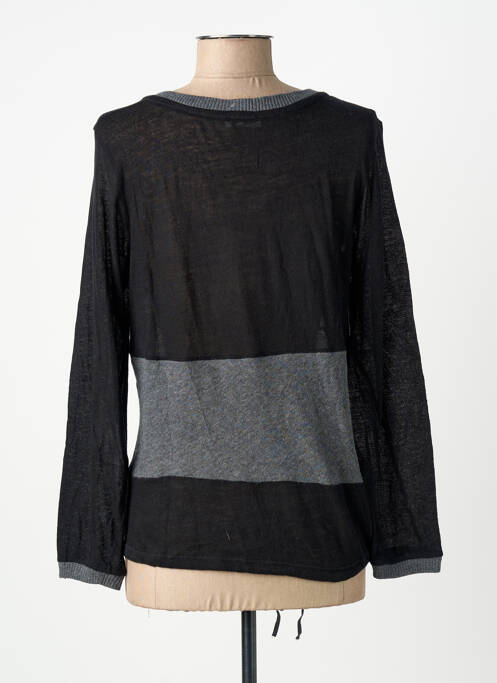 Gilet manches longues coupe cintrée noir YERSE femme