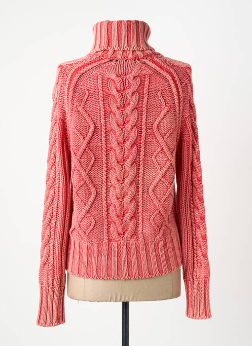 Pull col roulé maille torsadée manches longues rouge ALDO MARTIN'S femme