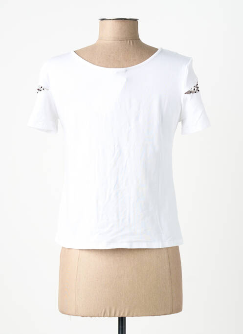 Top manches courtes manches courtes blanc FINETTE femme