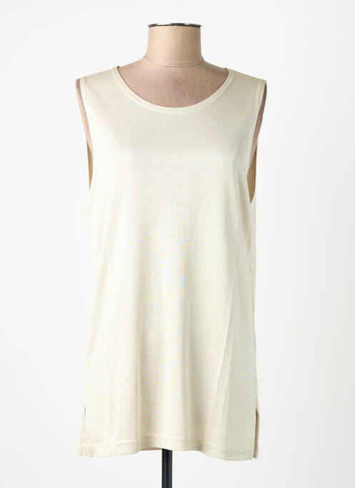 Tunique sans manche coupe cintrée beige FINETTE femme