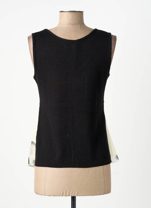 Top imprimé fantaisie sans manche noir INFINITIF femme