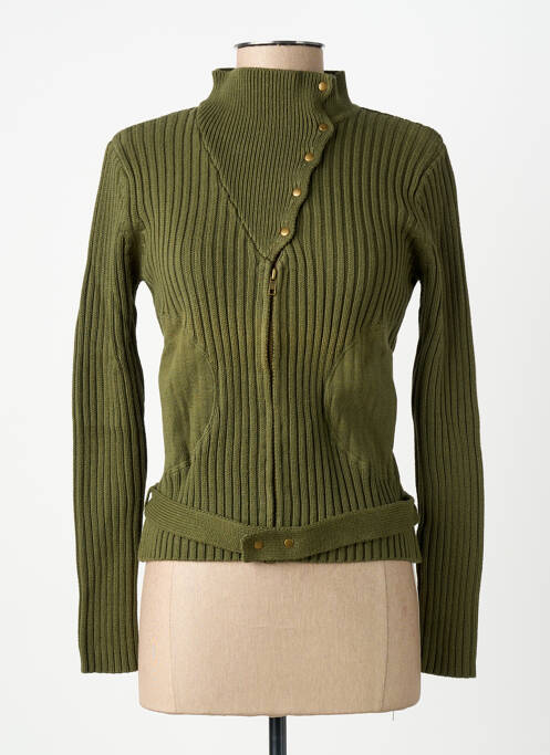 Gilet manches longues vert MASSANA femme