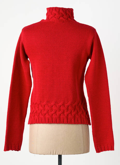 Pull col roulé rouge CARNET DE BORD femme